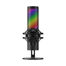 HyperX QuadCast 2 S – USB Microphone, with RGB Lighting, Streaming and Podcasting, with On-Board Controls, LED Lighting, Removable Shock Mount, PC,