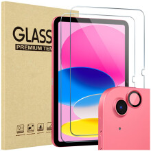 ProCase 2 Pack Screen Protector for iPad A16 2025 11th/10th 2022 Generation (11-inch/10.9), Clear Tempered Glass Film Guard with 1 Camera Lens Protec