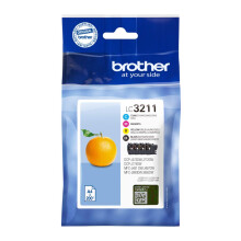 Brother LC-3211C/LC-3211M/LC-3211Y/LC-3211BK Inkjet Cartridges, Multi Pack, Standard Yield, Cyan, Magenta, Yellow and Black, Genuine Supplies