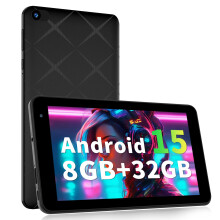 VASOUN 7-inch Android 15 Tablet,8GB(3+5GB Expand) RAM,32GB Storage,Expand to 1TB,5GHZ WIFI,Five Core, IPS Screen,Dual Camera, Bluetooth, Lightweight