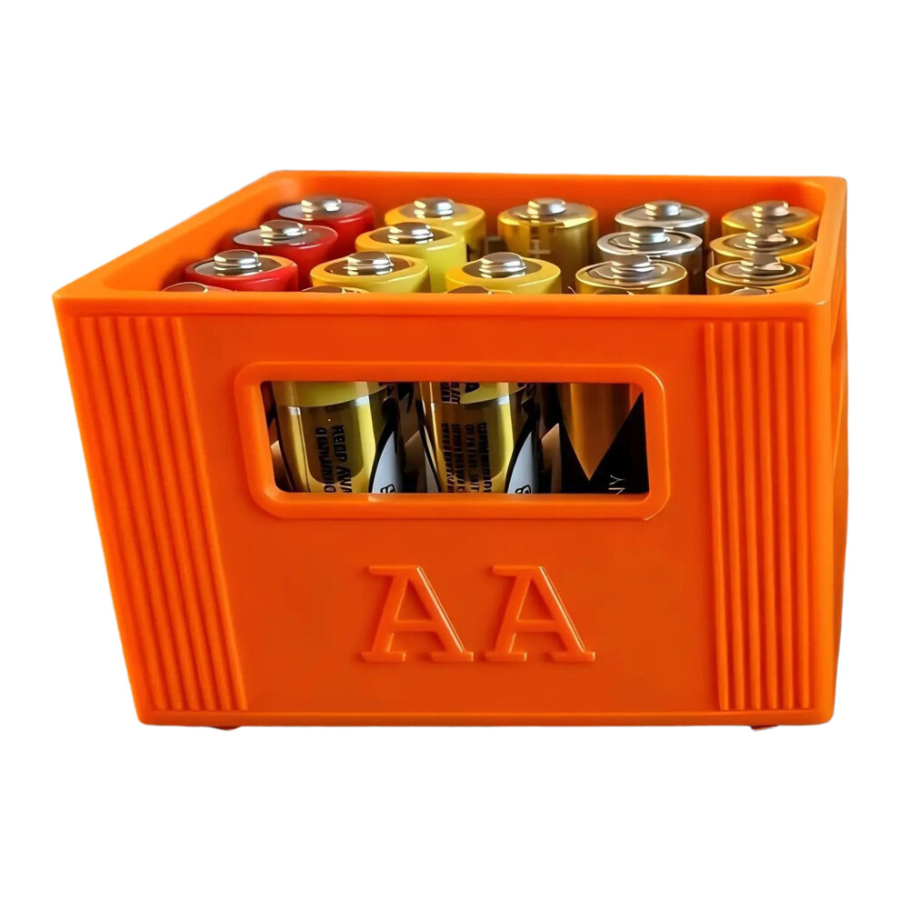 Battery Storage Box Beer Crate Type Battery Organiser With Stackable Design A A Or Ange 7695001159678