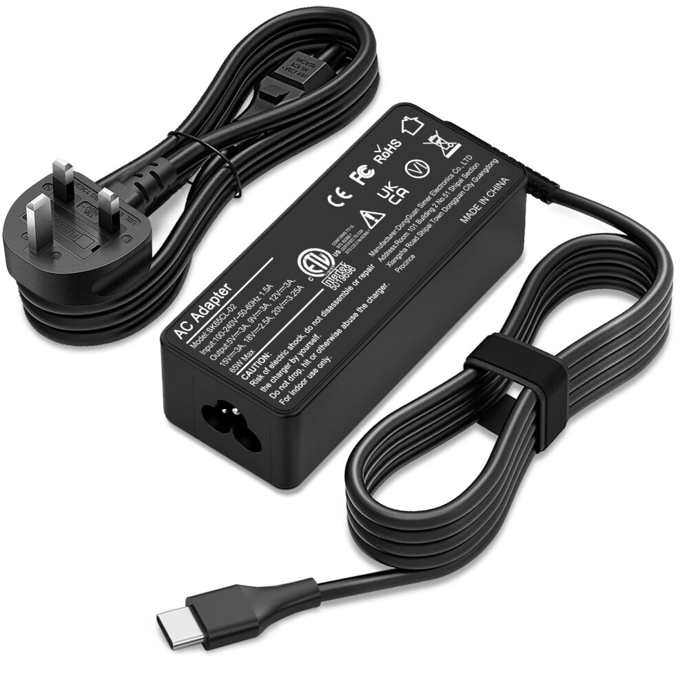 Gbmglry 65W Usb C Laptop Charger Compatible With Lenovo Thinkpad/Yoga/Chromebook Adlx65ydc2a Laptop Charger 5003529380887