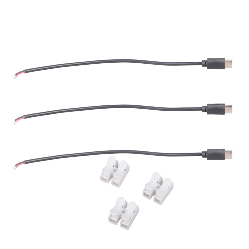 90 Degree Usb C To 2 Pin Bare Wire Open End Power Cable 5V 2A Usb Type C Straight Head 7695001225236