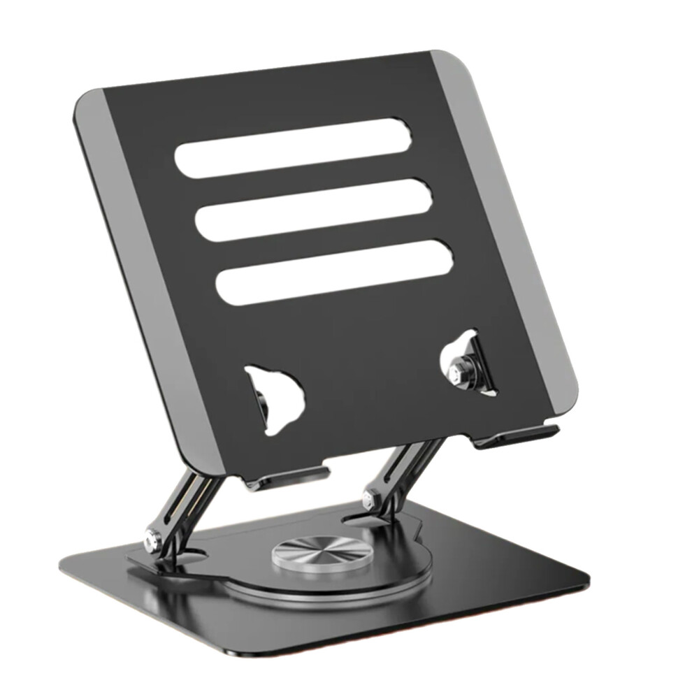Laptop Stand For Laptops And Tablets 360 Rotating Base Tablets Stand Alloy Cool Black 7695001227728