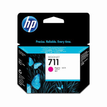 HP 711 CZ131A Magenta 29-ml Genuine Ink Cartridge with Original Ink DesignJet T120, T125, T130, T520, T525, T530 Large Format Plotter Printers 711 De