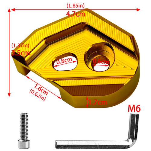 Quick Installation Sensor Cover for Motorcycle No Tools Needed Aluminum Guard Gold 2