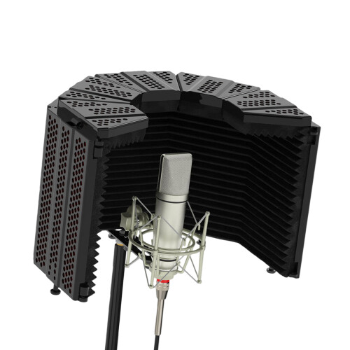 Professional Microphone Isolation Shield Foldable Mics Cover Improve Clear Set 1