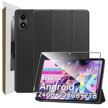 Suttkue for Case Compatible with TABWEE T50 11 Inch, Tablet Protection Bundle with 1 Piece 9H Hardness Anti-Scratch Film, Rotating stand function, Pr