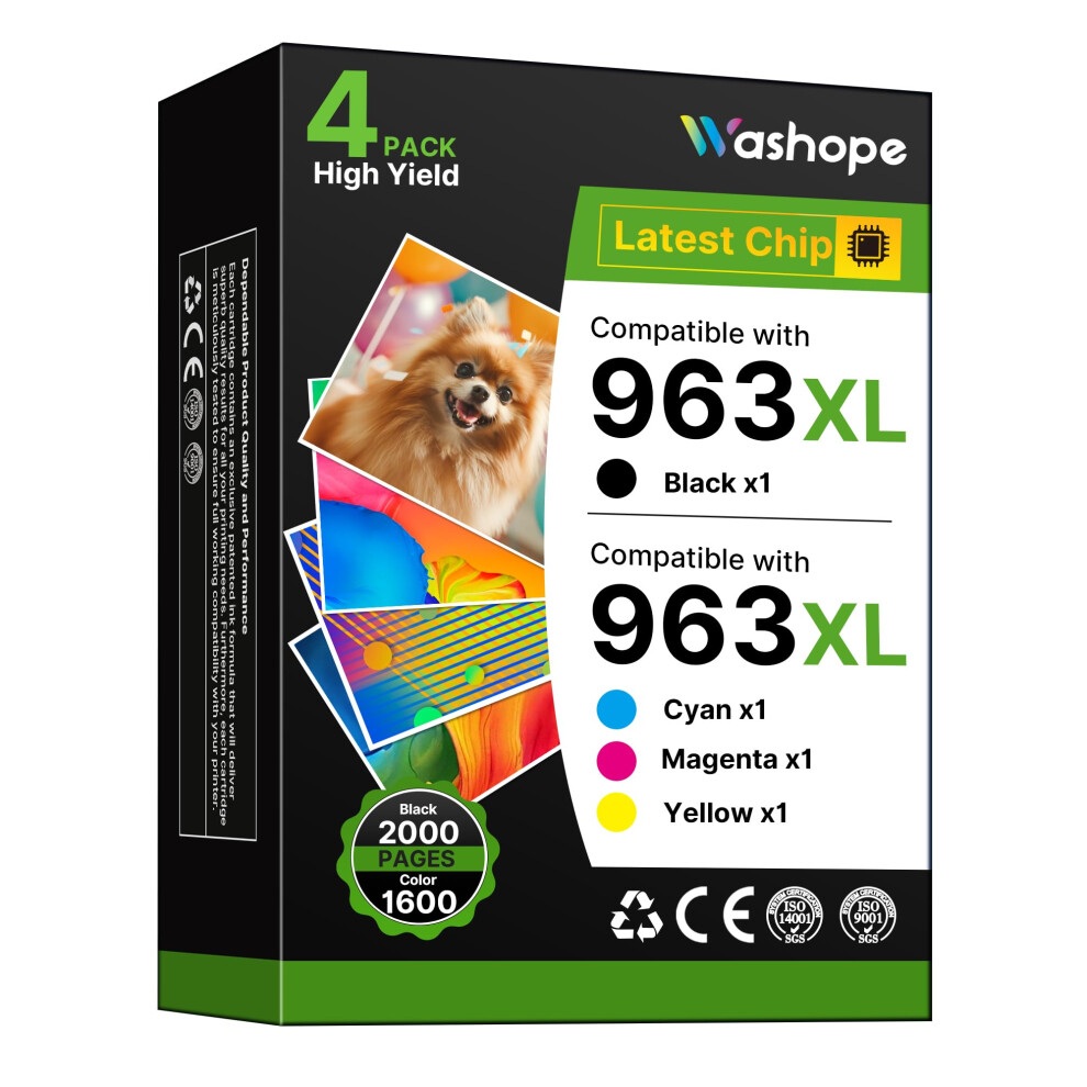 963Xl Ink Cartridges Multipack Compatible For Hp 963 Ink Cartridges For Hp Officejet Pro 9010 Ink Cartridge, 9012 9014 9015 9016 9018 9020 9022 9025 5006668690497