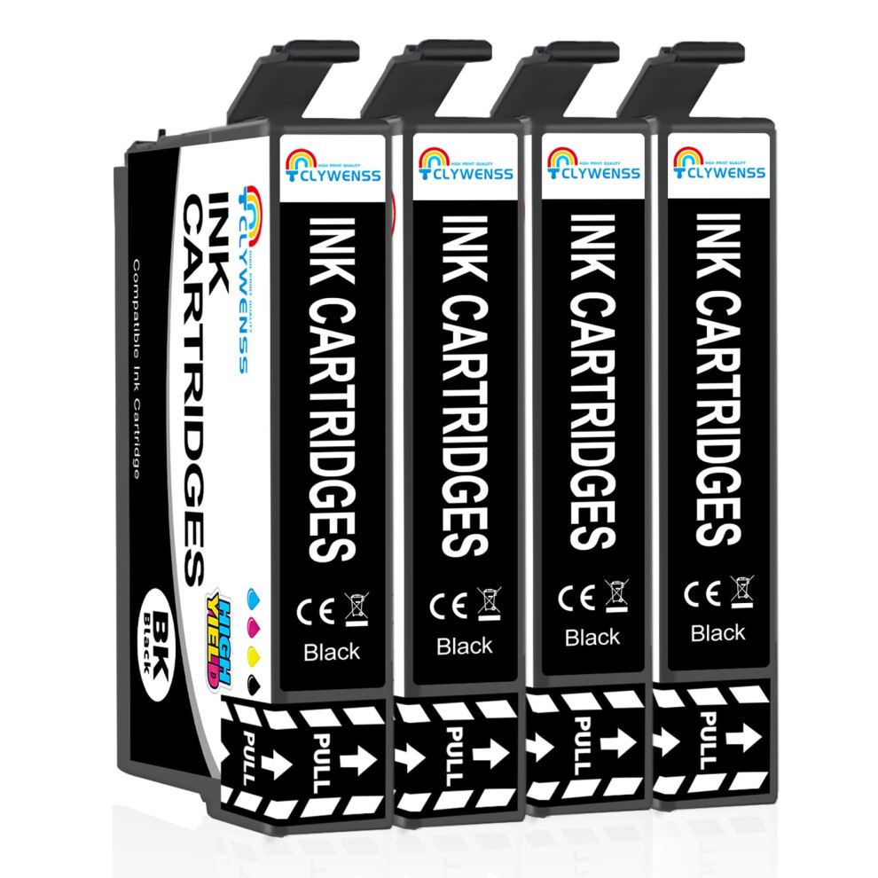 Clywenss Compatible 405XL Ink Cartridges Replacement For Epson 405 Xl For Workforce Pro Wf-4820 Wf-3820 Wf-7310 Wf-7830 Wf-7835 Wf-7840 Wf-4830 Black 5003490027910