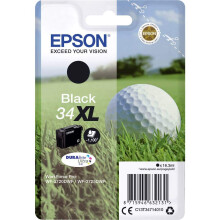 Epson Genuine Golf Ball DURABrite Single 34XL Extra Large Ink Cartridge - Black Cartridge - 1x 16.3ml - Brand manufactured for optimal results