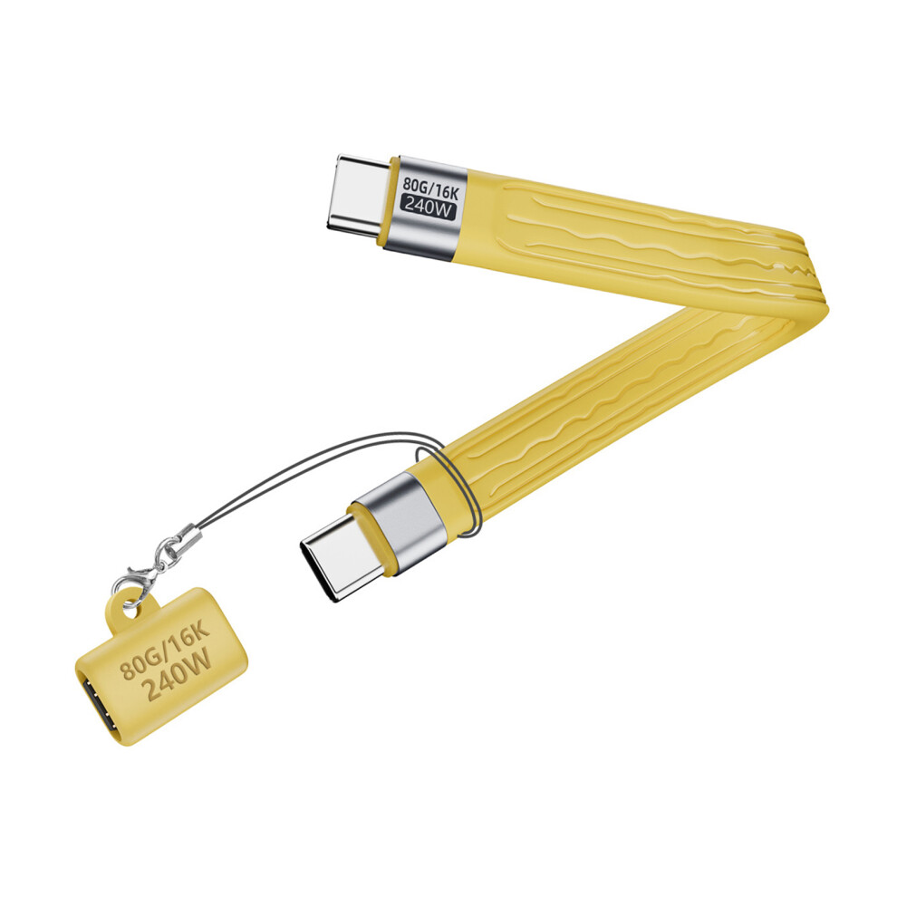 Usb4.0 Extension Cable Adapter 240W Rapid Charging 80Gbps Fast Transfer For Yellow 7695001174671
