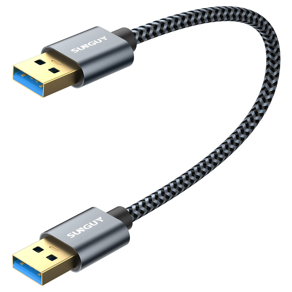 Sunguy Usb A To A Cable, 0.3M Usb A Male To A Male 3.0 Cable, 5Gbps Superspeed Type A To A Compatible With Printers, Modems, Hard Drives, Cameras Hdd 5005816493898