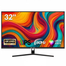 CRUA 32" Monitor | 4K UHD 3840x2160, IPS Panel, 60Hz, Adaptive Sync, 100% sRGB, Back Breathing Light,Blue Light Filter, VESA Mountable 75x75mm