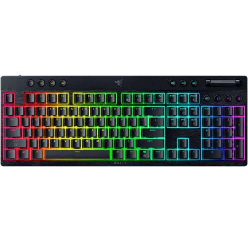 Razer Razer BlackWidow V4 Low-profile HyperSpeed - Wireless Low-profile Mechanical Gaming Keyboard (HyperSpeed Wireless & BT, Multi-function Roller & 11 Co