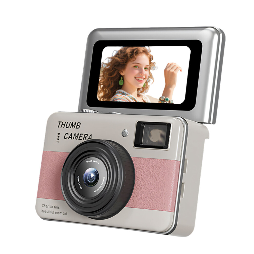 Tiny 1.47Inch Screen Keychain Camera 1080P Recording And Electronic Anti Shake Pink 7695001162944