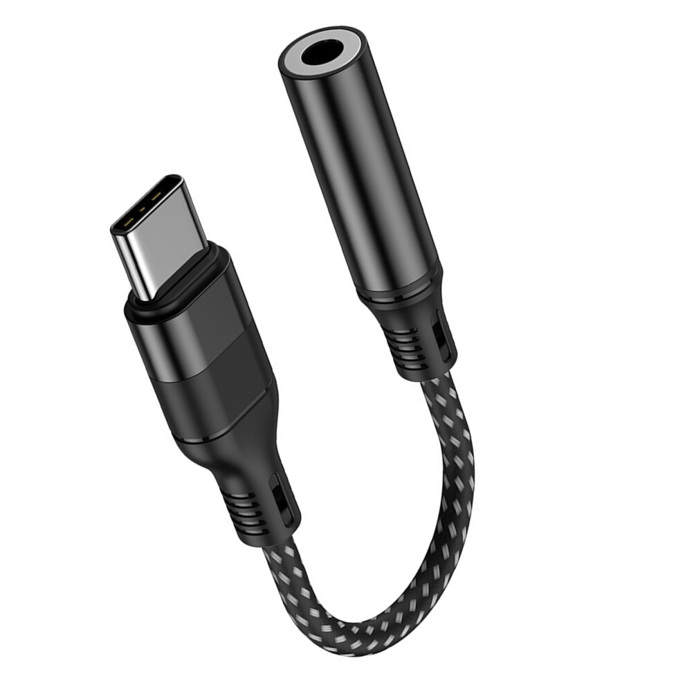 Type C To 3.5Mm Audios Converters Audios Cable Plugs Play For Smartphones Tablets Black 7695001248426