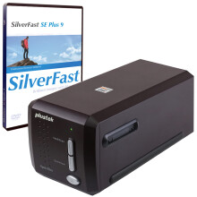Plustek OpticFilm 8300i SE - 35mm Negative Film Stripe & Slide Scanner with 38% scan speed increase, Bundle SilverFast SE Plus 9 + QuickScan Plus, Su