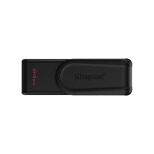 Kingston DataTraveler Exodia S USB Flash Drive - 64GB - USB 3.2 Gen 1 - USB Type A - Black/Black - DTXS/64GB