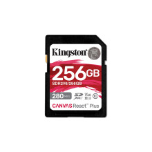 Kingston Canvas React Plus V60 SD 256GB SDXC UHS-II 280R/150W U3 V60 for Full HD/4K
