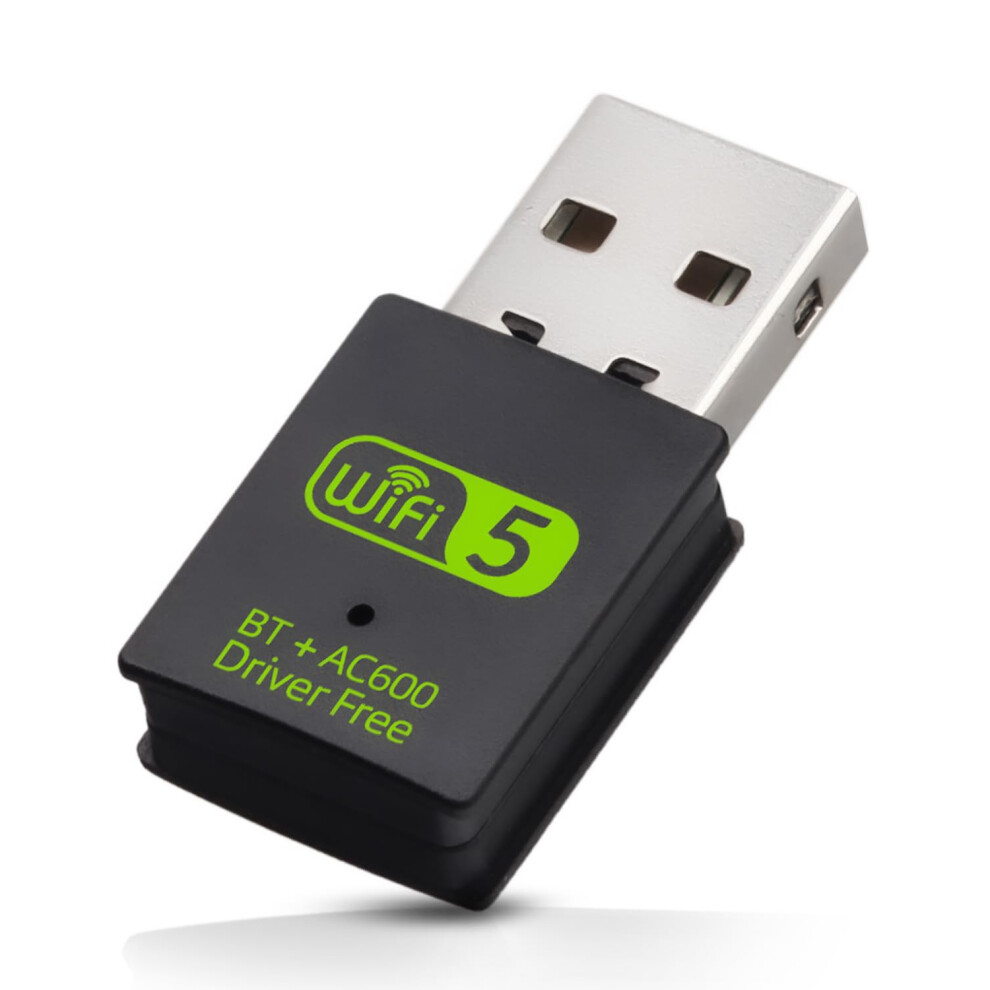 Ac600 Usb Wifi Dongle, 5Ghz/2.4Ghz Wireless Dual Band Adapter For Pc Desktop Laptop, 600Mbps High-Speed Wifi Receiver, Bluetooth 4.2 Internet Dongle, 5006110958670