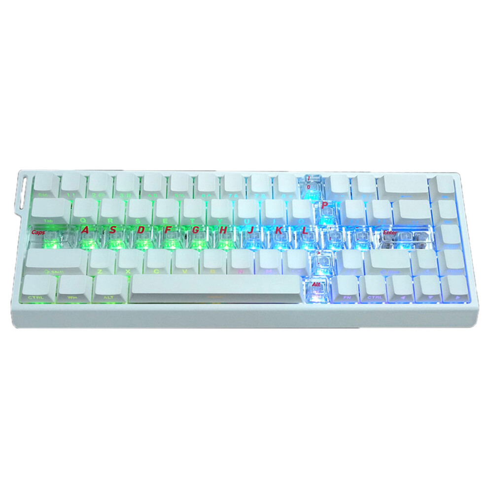 18Key Computer Keyboard Original Height Keycap Crystal Jelly Swords Lights Letters Red 7695001192422
