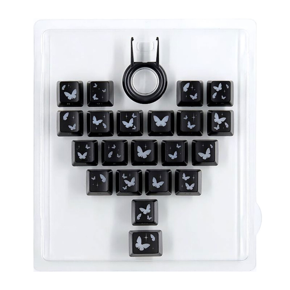 21Key Gaming Backlight Keycaps With Transparents Butterfly Love Design Oem Height 7695001192217