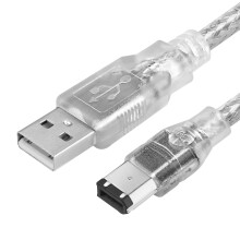 Herfair FireWire IEEE 1394 Cable,USB to 6 Pin Male to Male Cord,Data Transfer Adapter,FireWire 400 DV iLink Converter for Laptop to Camcorder,DV Came