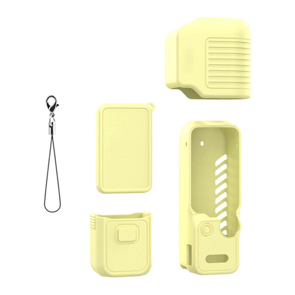 Flexible Silicone Cover For Pocket 4 Camera Nonslip And Precise Alignment Color Yellow 7695001153980