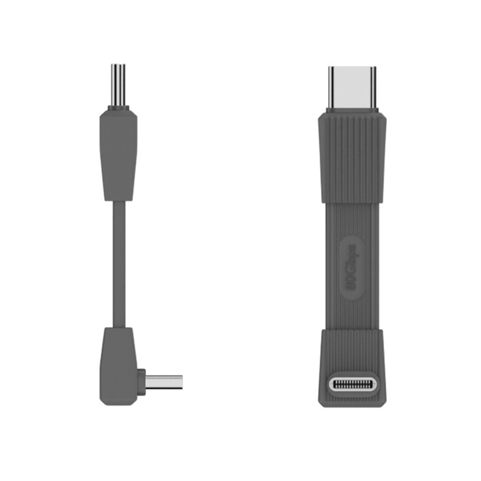 Portable Type C 240W Flexible Charging Cable 80Gbps Data Transfer For Phones 51Mm Grey 7695001247122