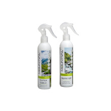 Mountval Waterproofing Spray Twin-Pack for Jackets & Outdoor Clothing - 2 x 300ml Textile Shield, GORE-TEX Compatible DWR Restorer - Made in Europe