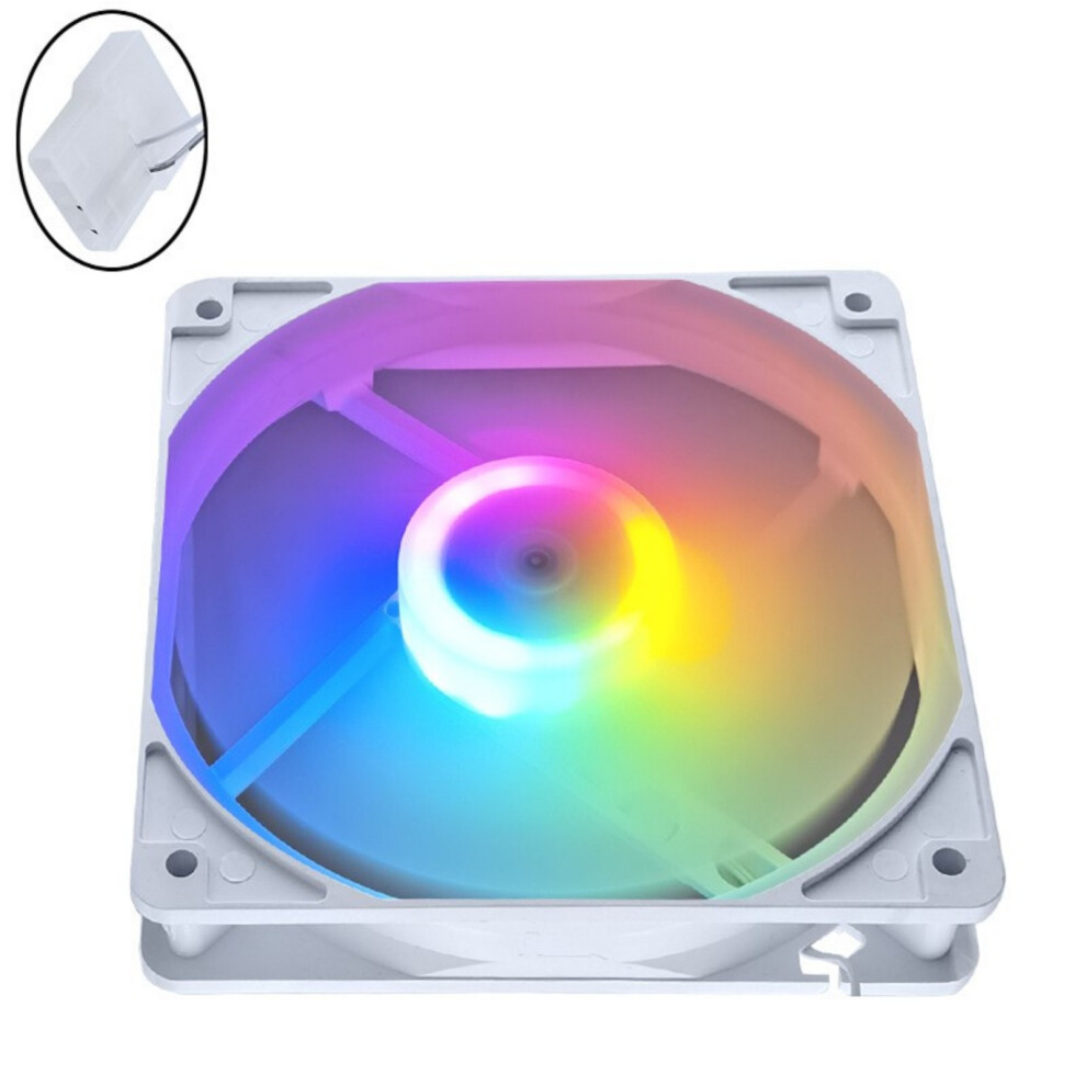 12Cm Quiet Cooling Fan High Airflow 45Cfm Color For Pc Case Quiet Operate Light/White 7695001247870
