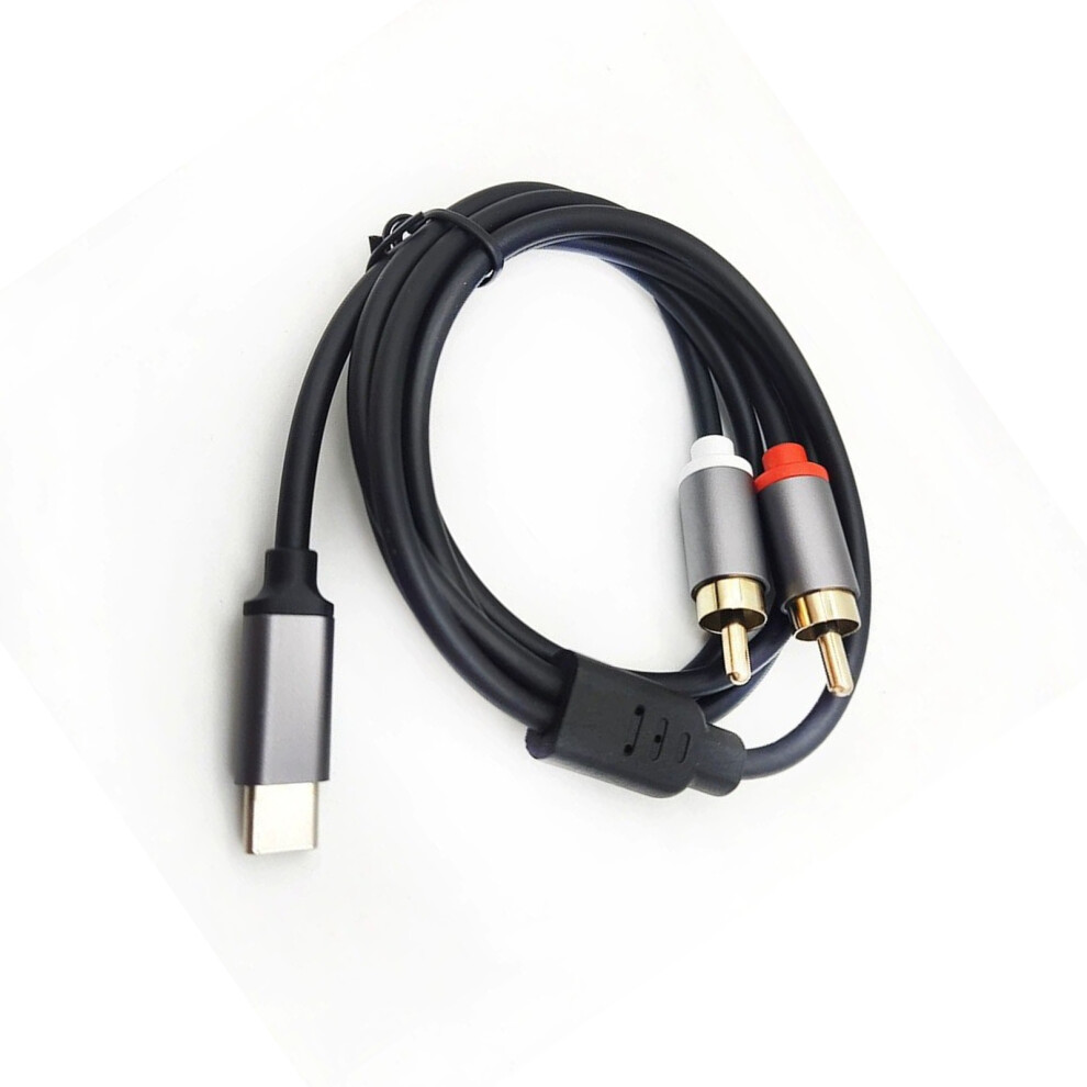 Type C To 2Rca Auditory Adapter Cable Reinforced Construction For Travel Party 3M 7695001211703