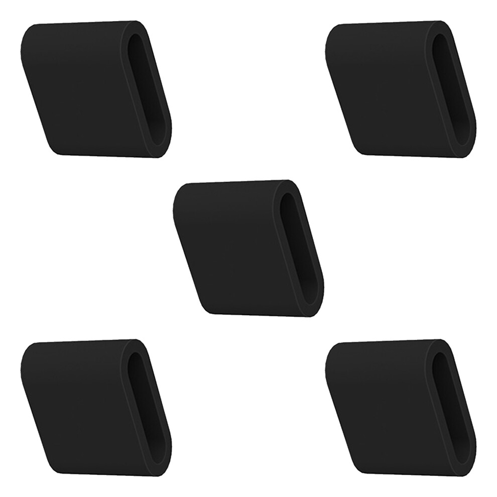 Type C Usb Port Dust Cover Protectors Easy Installs Waterproof Silicone 5Pcs Black 7695001237406