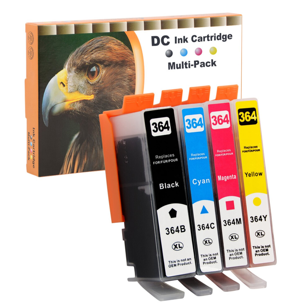 D&C 364XL Compatible Ink Cartridge Replacement For Hp 364 Xl For Photosmart 5520 5510 7520 7510 6510 6520 5524 5522 B110a B209a C6380 C309a Officejet 5006047828947