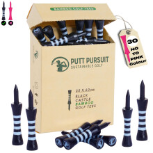 Putt Pursuit 6cm/ 60mm Castle Bamboo Golf Tees - Biodegradable &