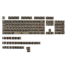 132Keys Russian Crystal Transparents Keycap Original Profile black transparent