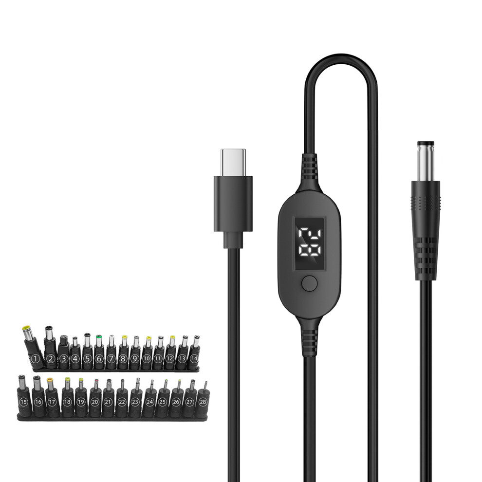 High Power 140W Adjustable Voltages Cable For Routers Laptops Type C To Dc5525 K695 28 7695001199445