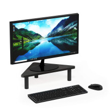 Furinno TURN-N-TUBE Monitor Stand Riser, Triangle Corner Monitor Riser, Laptop Stand for Desk, Office Desk Accessories, Desk Organizers and Accessori