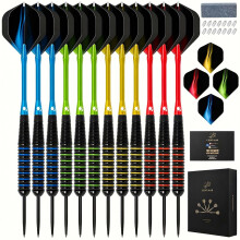 centaur 2026 Newest Darts 12 Pack Steel Tip Darts, Professional 24G Metal Dart S