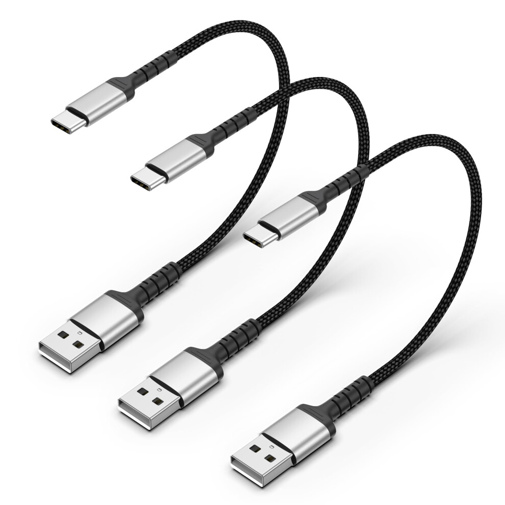 Adilift Usb To Usb C Cable 30Cm 3Pack, 60W Type C Fast Charger Cord, 3A Braided Usbc Data Cable For Iphone 17/16 Pro Max, Samsung S25/S24, Macbook Pr 5003933437429