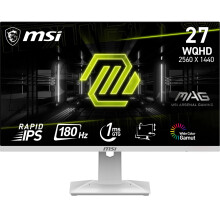 MSI MAG 274QRFW 27 Inch WQHD Gaming Monitor - 2560 x 1440 Rapid IPS Panel, 180 Hz - 1ms GtG, 123percentage sRGB Colour Gamut, Frameless Design, Displ