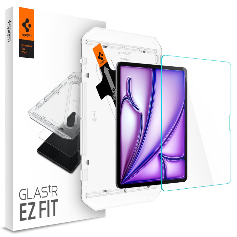 Spigen Glas.tr Ez Fit Tempered Glass Tablet Screen Protector For Ipad Air 13 Inch M4 (2026), M3 (2025), Ipad Air 13 Inch M2 (2024) - 1 Pack