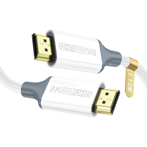 Cable Support 8K 48Gbps Bandwidth For Home Theater And Gaming Monitors 2m