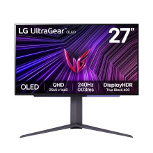 LG UltraGear OLED Gaming Monitor 27GS95QE, 27 inch WOLED, 1440p, 240Hz, 0.03ms Response Time, HDR 10, NVIDIA G-Sync compatible & AMD FreeSync, RGB LE