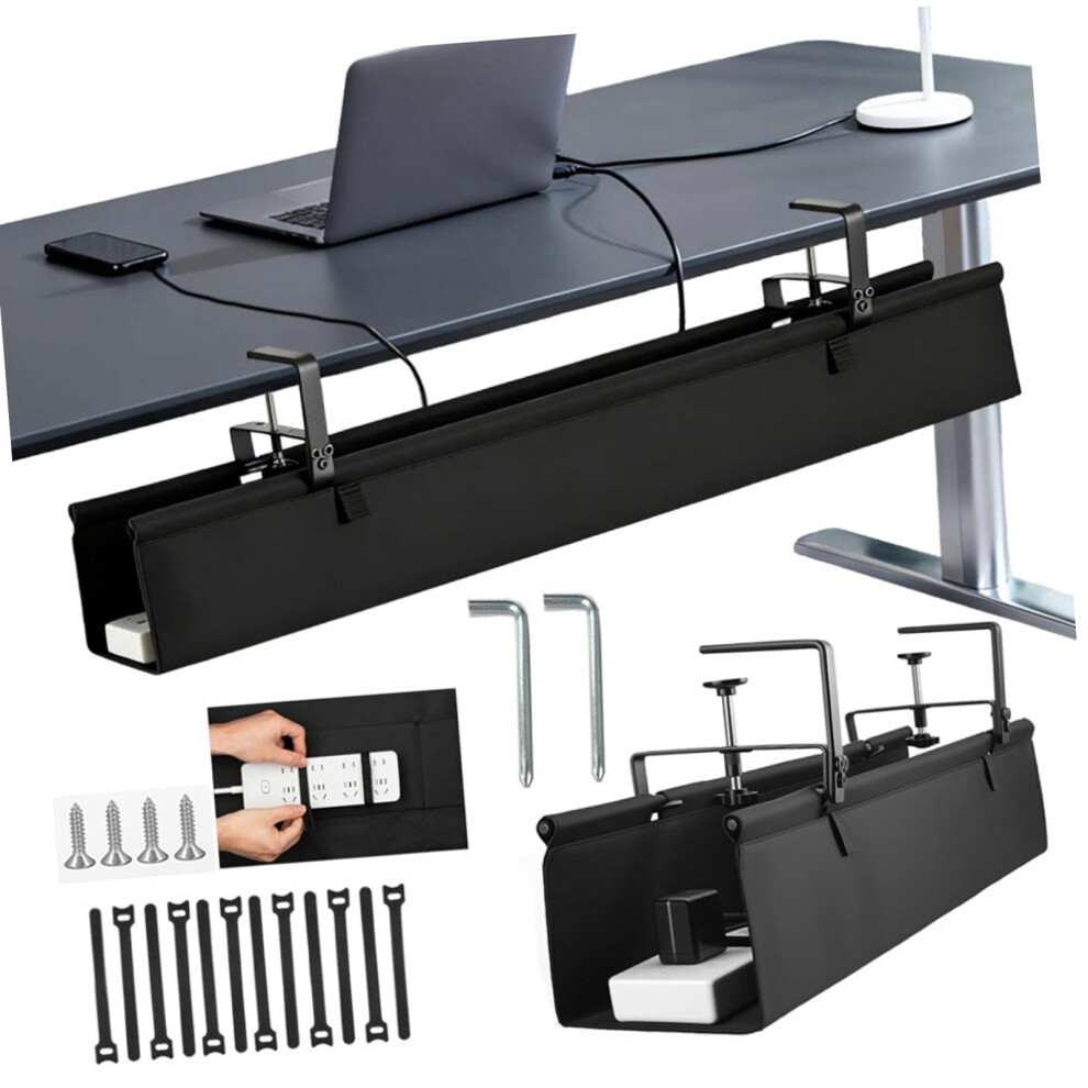 Cable Management Tray Under Table Organizers Strong Fabric Metal Construction 35X120cm 7695001158084