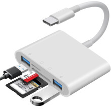 USB C SD Card Reader for Mac/MacBook/iPad/iPhone 15 Pro WNXSLOAD SD Card Adapter with Dual Card Slots & USB Ports, USB-C/TypeC 4 in 1 Trail Camera Me
