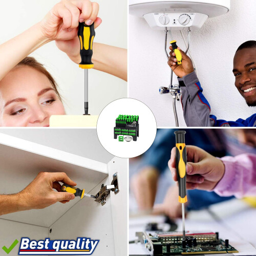 Full Set 118 Piece Screwdriver Kit Ergonomic Handle for Comfortable Operation Green 2