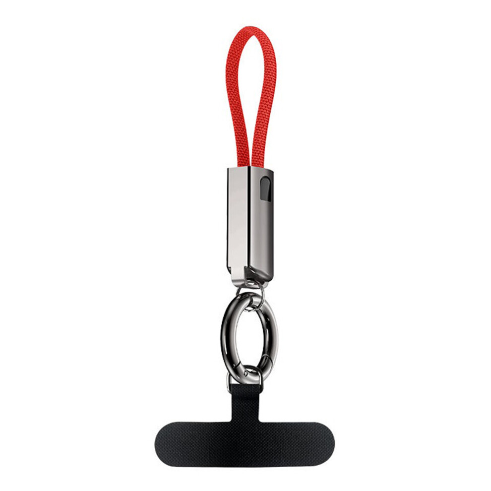 Short Usb C To C Cable 16Cm For Pd65w Fast Charging 3A Keychain Attachment And Buckle Red 7695001192408