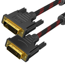 DVI to DVI Cable DVI-D 24+1 Gold Plated Cable Dual Link Support Video Cable Converter Supports Monitor PC TV Gaming Projector -1080p Full HD 60Hz